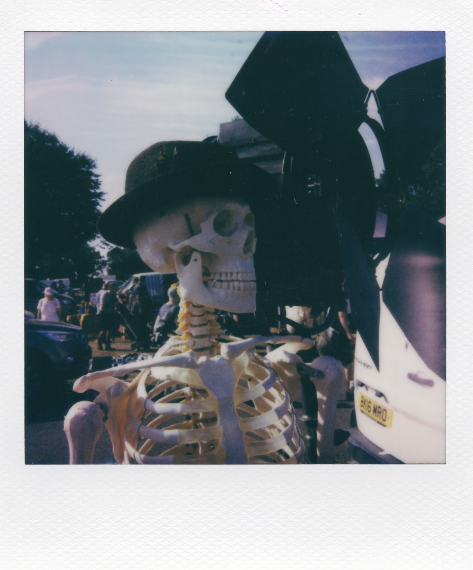 late for the funeral — polaroid from Malvern Flea Fair, May 2026 — by Tom Lee