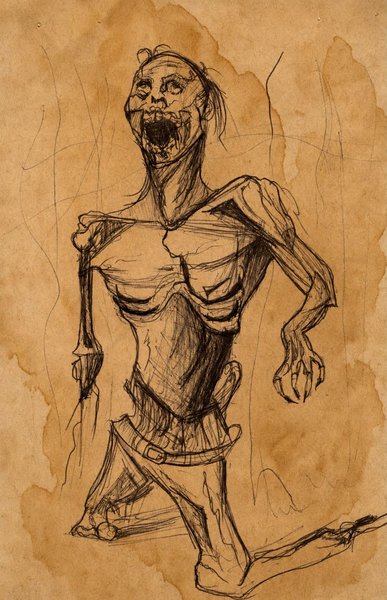 The Lurch — ink & tea wash drawing by Tom Lee